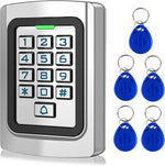 AMOCAM Universal Wired Access Control Keypad front view highlighting the illuminated metal buttons.