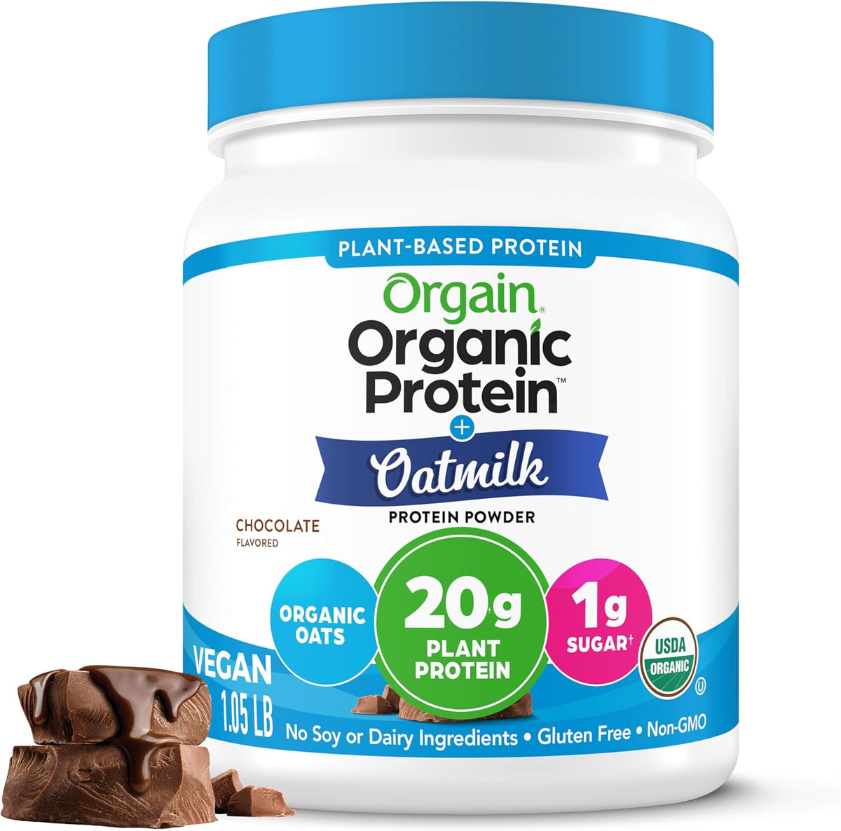Orgain Organic Vegan Protein Powder + Oat Milk, Vanilla Bean - 20g Plant Based Protein, Gluten Free, No Dairy, Soy or Lactose Ingredients, Low Sugar, Non-GMO, Kosher, For Shakes & Smoothies - 1.05lb - Image 9