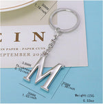 YJT monogram keychain dangling on a handbag