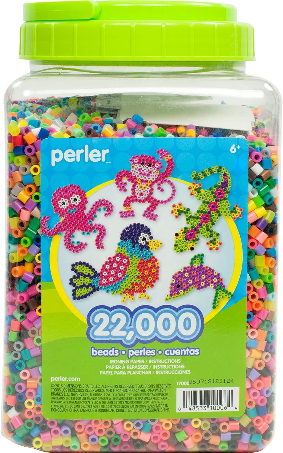 Perler multi mix fuse beads jar front view