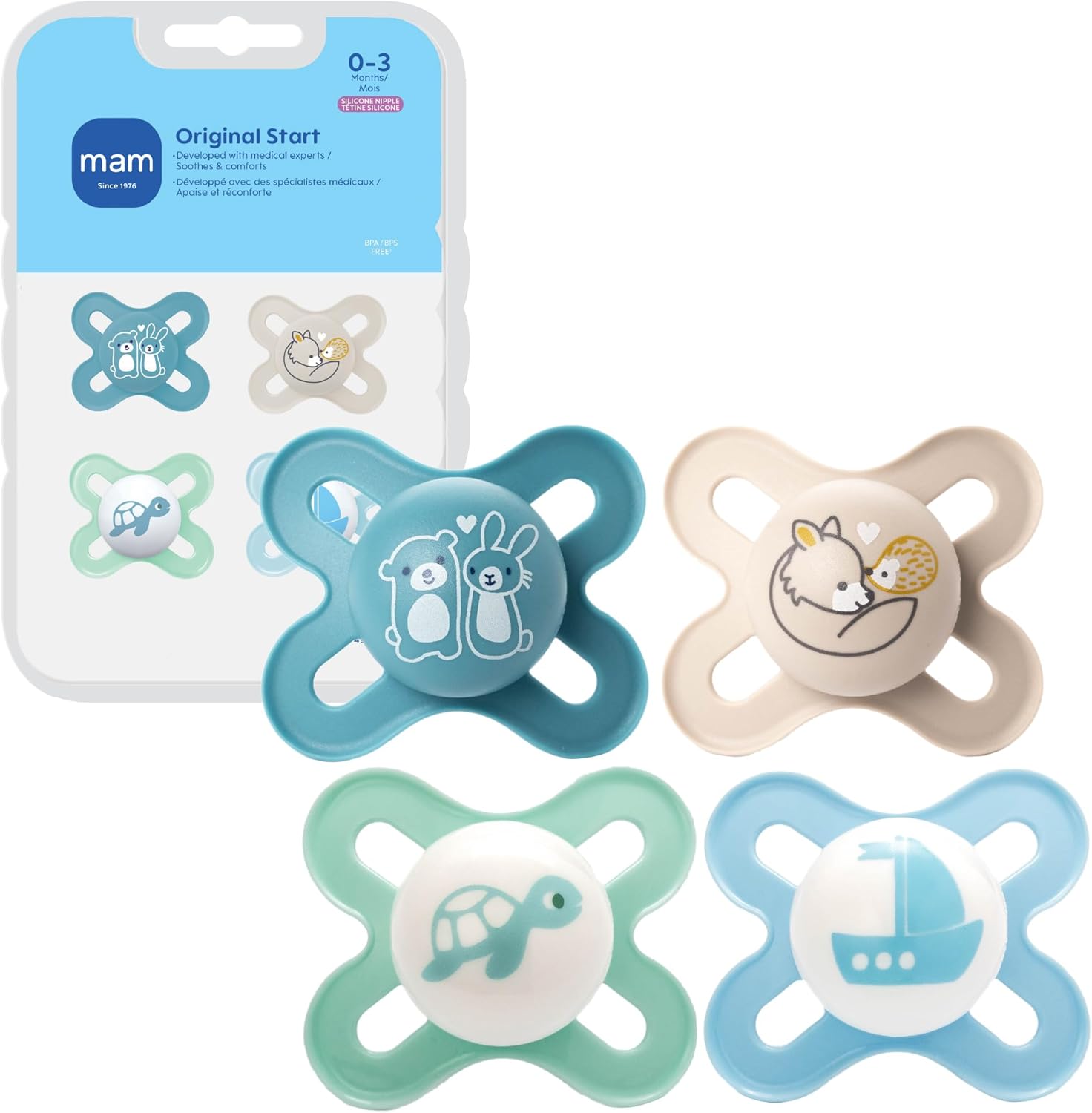 Mam Original Start Matte baby pacifiers front view