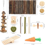 YIXUND pocket pet habitat toy kit laid out on a clean backdrop showing variety count.