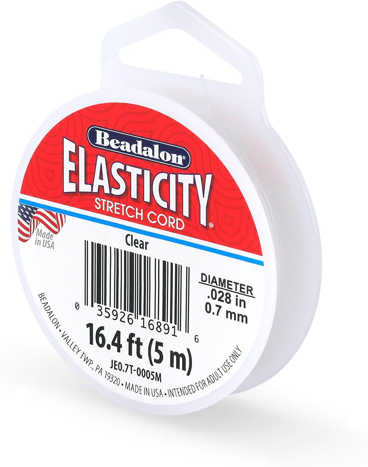 Beadalon Elasticity Stretch Cord Elastic Cord | Black | Latex-Free Rubber | 1.0 mm 5 m Spool for Bracelet Jewelry Making - Image 9