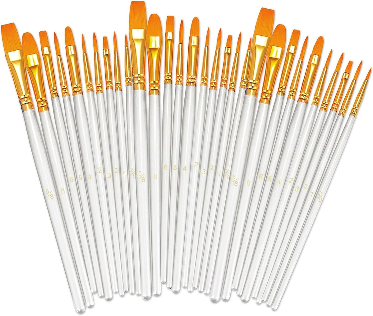 BOSOBO Paint Brushes Set, 20 Pcs Small Paint Brush Kit Round Flat Tip Nylon Hair, for Acrylic Painting, Watercolor, Oil Painting, Kids Face Nail Art Canvas Rock Craft, Art Supplies, Blue - Image 13