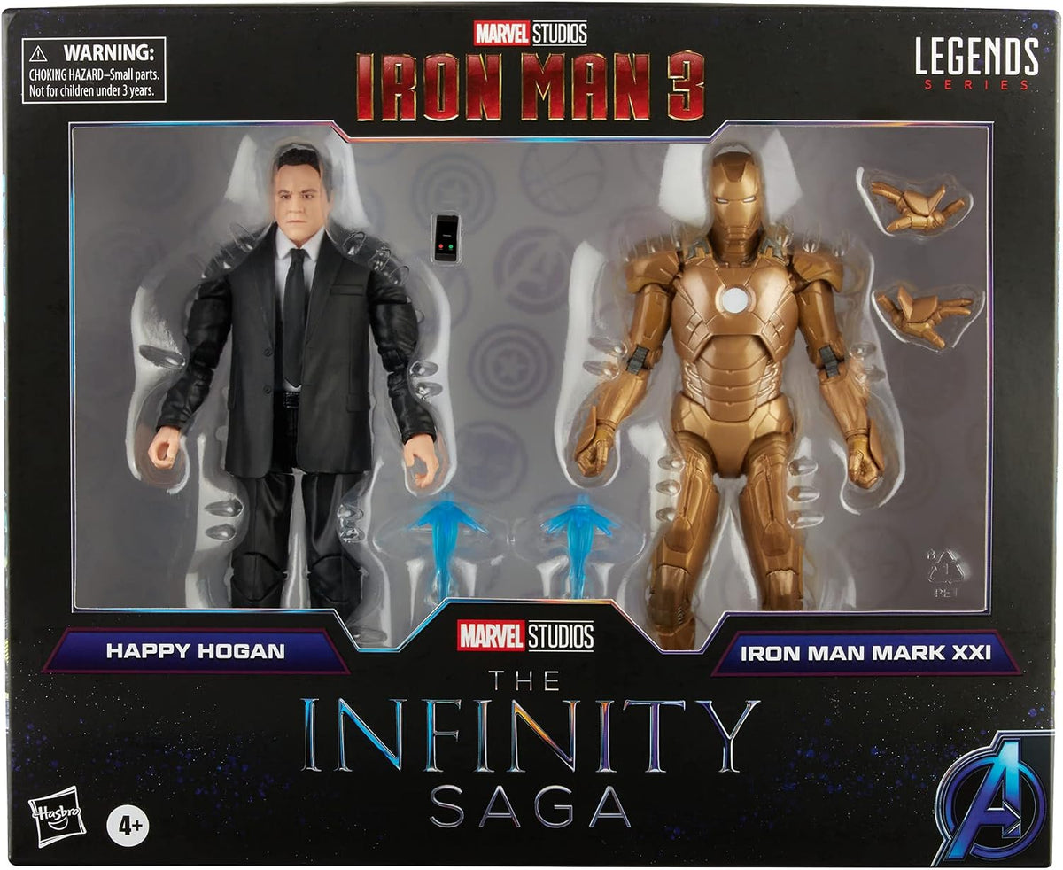 Marvel Legends Infinity Saga Happy Hogan and Iron Man figures packaging