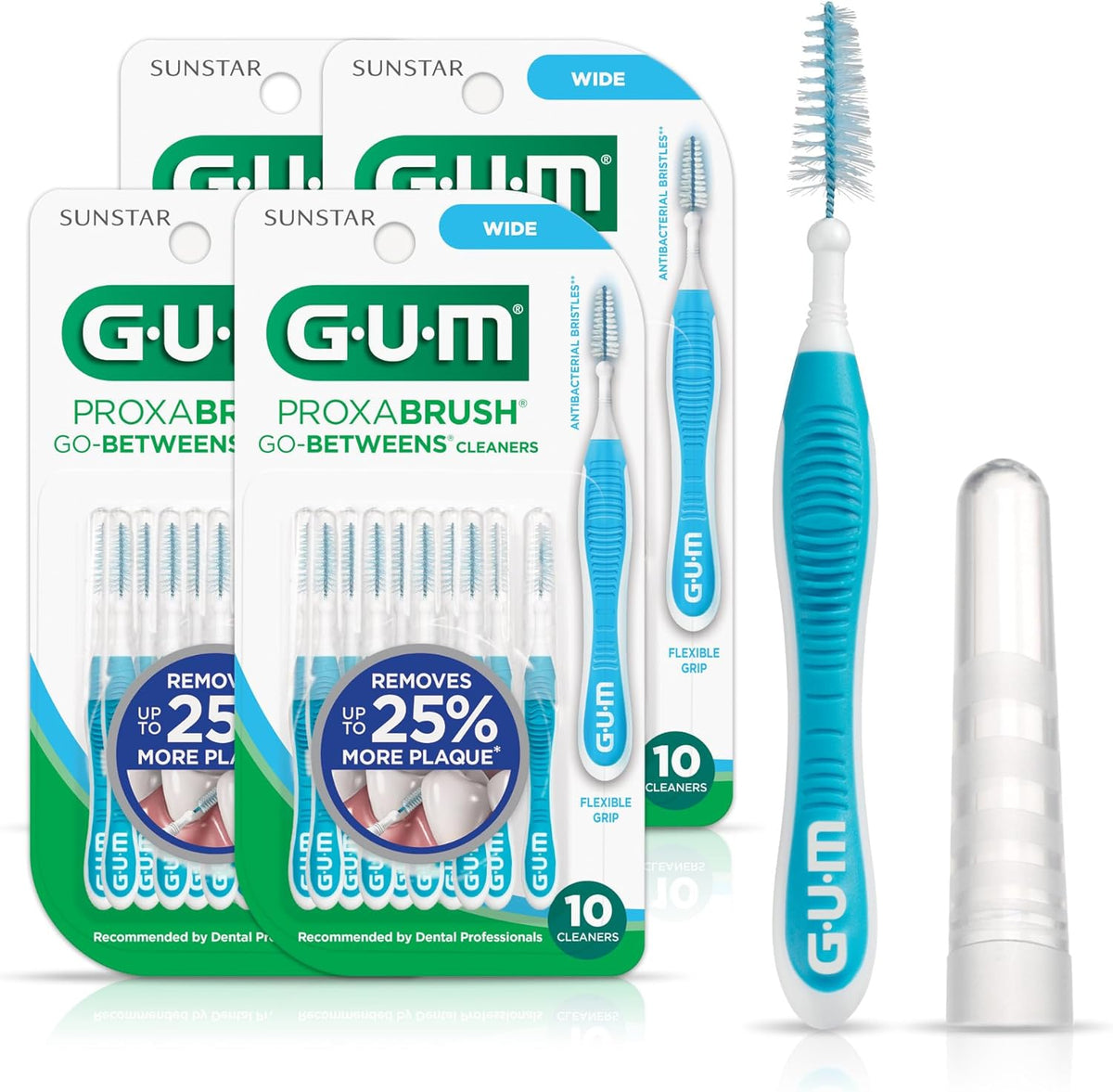 GUM Proxabrush Go-Betweens Wide interdental brushes front view package
