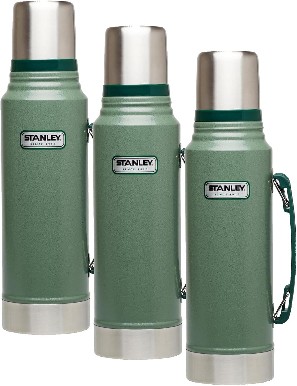 Stanley Heritage Classic Vacuum Bottle with Handle 1.1 qt | Wide Mouth w/Leakproof Cup Lid | Keep Drinks Hot or Cold | Insulated Stainless Steel Thermal Bottle | BPA-Free | Hammertone Green - Image 10