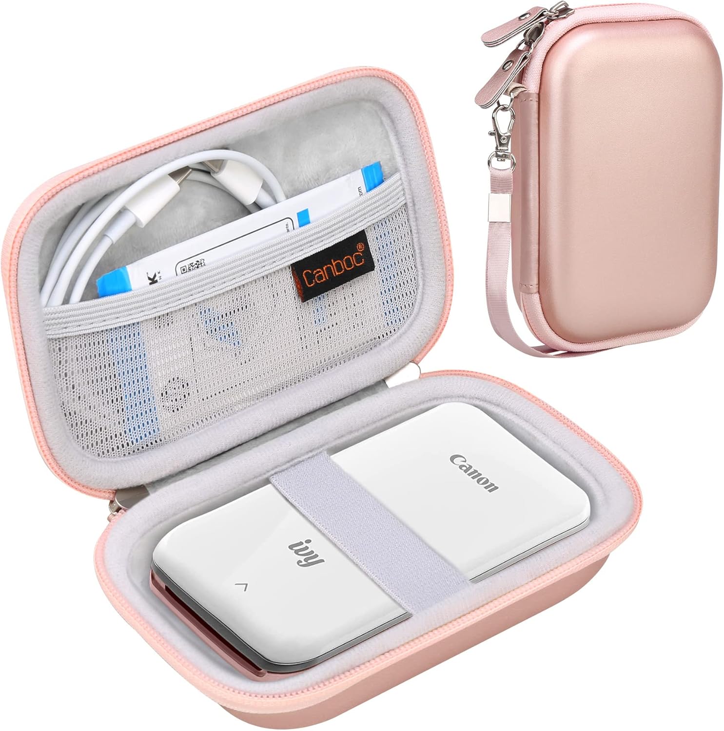 Canboc hard case for Canon Ivy 2 in Rose Gold front view