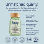 Fatty15 cellular health supplement nutritional label details