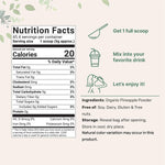 Micro Ingredients Organic Pineapple Powder ingredient label details