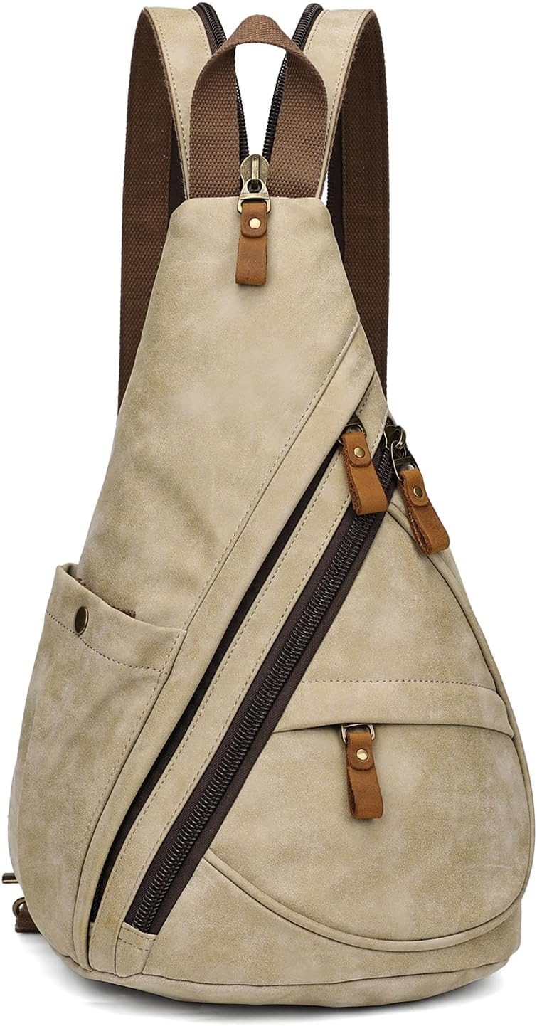 KL928 PU leather sling bag front view