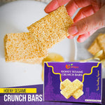 NY Spice Shop honey nut and seed crunch bars package detailing clean ingredient facts.