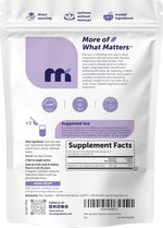 Micro Ingredients lemonade flavor supplement pouch back label