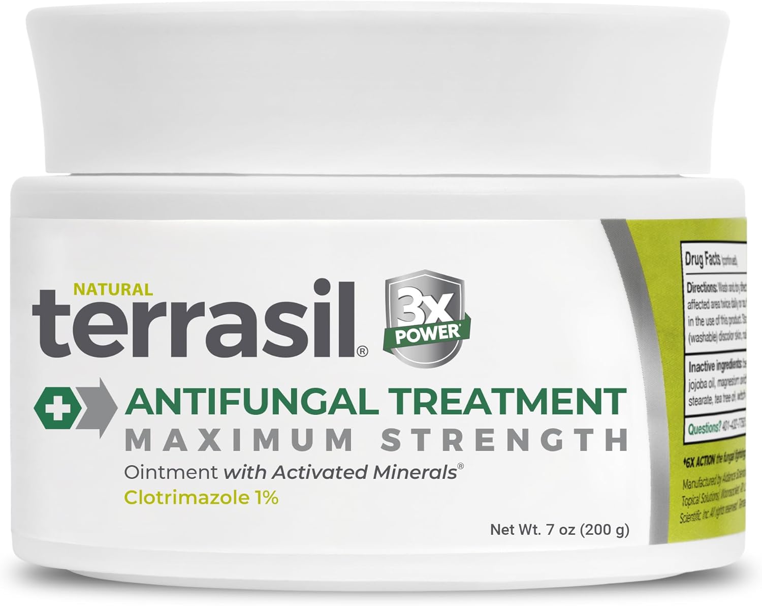 terrasil Clotrimazole Antifungal Cream, Relief for Fungal Yeast Infections, Jock Itch, Athletes Foot, Ringworm for Men & Women, Clinically Proven Treatment of Skin Fungus. FSA-HSA Eligible (7oz) - Image 1