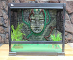 Two pack of green reptile enclosure mats for easy rotation