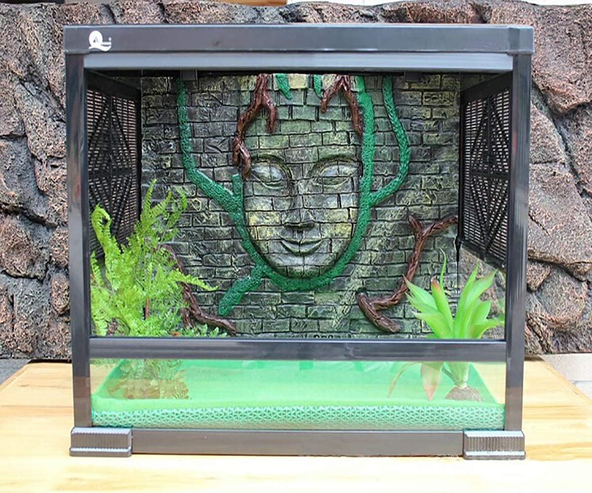 Two pack of green reptile enclosure mats for easy rotation