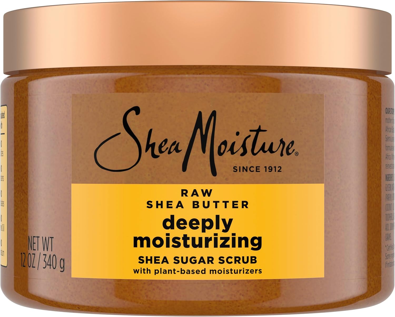 SheaMoisture Shea Sugar Body Scrub For Moisturize And Restore Dry Skin Raw Shea Butter Deeply Moisturizing Body Scrub With 24h Shea Moisture Nutrients 12 oz - Image 1