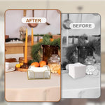 Shonmogar glass napkin holder mirrored bottom detail