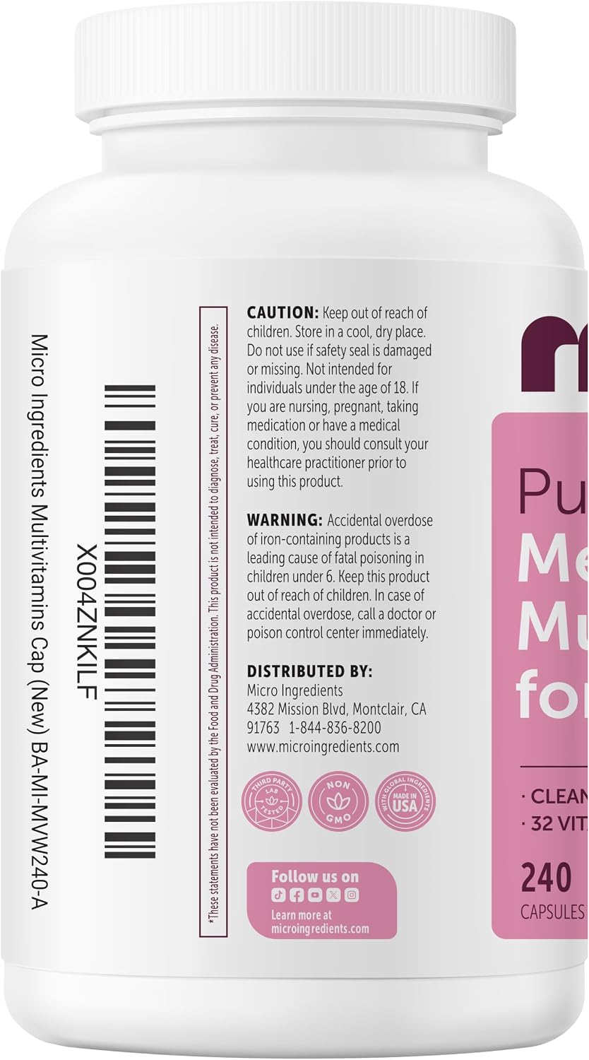Micro Ingredients Pure Methylated Multivitamin for Women daily wellness lifestyle imagery