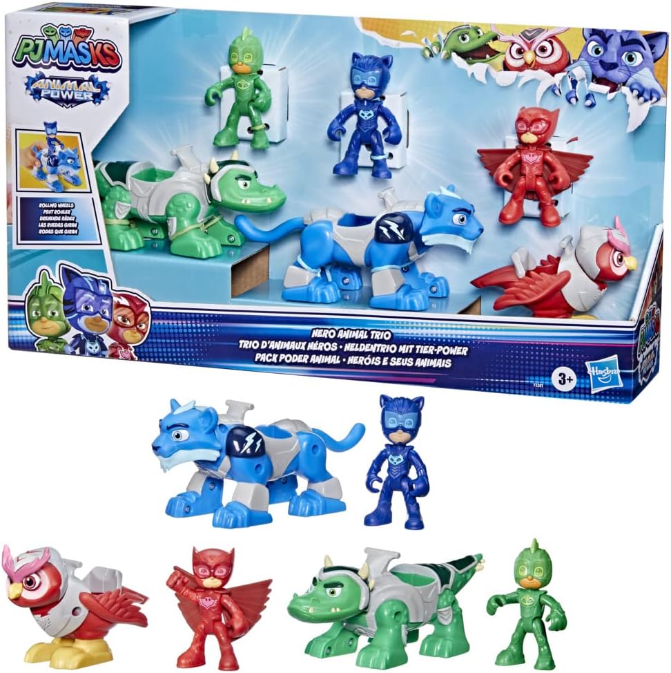 PJ Masks Animal Power - Animal Power Pack - Preschool Toy - Set of Figures and Vehicles - Ages 3 - Image 1