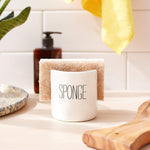 Mud Pie ceramic dish sponge holder packaging and product angle