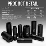 DISEN 19 piece deep socket set layout