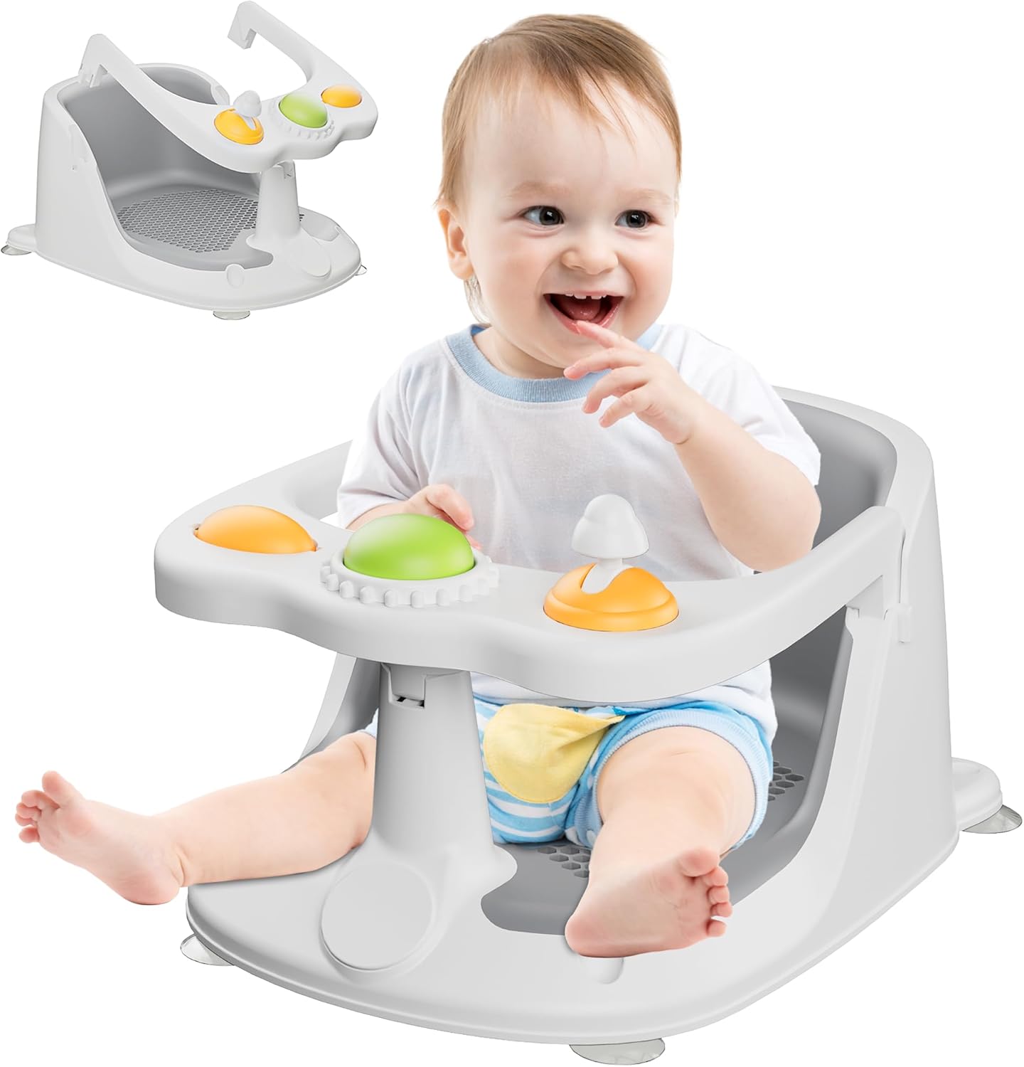 Qifutt baby bath seat front view for infants