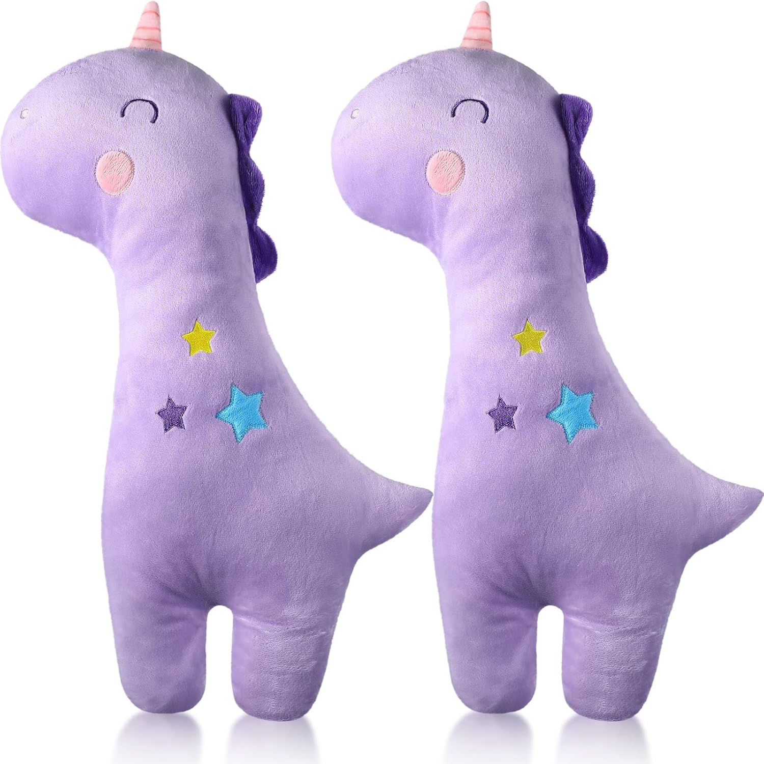 Lenwen 2 Pcs Seat Belt Pillow Unicorn Purple Front View