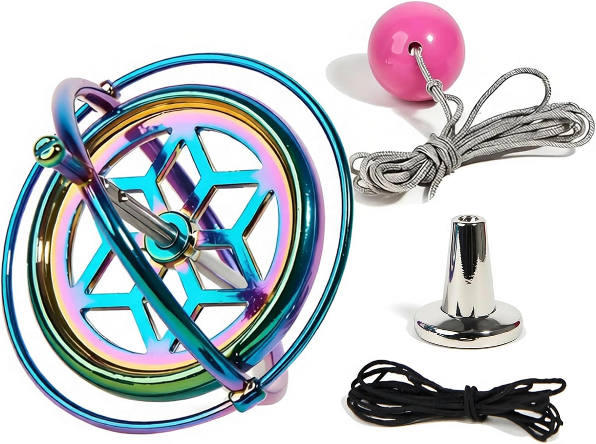 Joytech precision gyroscope front view colorful metal anti-gravity toy