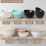ECOHAGOU lightweight white serving bowl top angle view