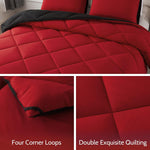 Decroom Lightweight 3 Pieces Comforter Set King Quilted Duvet Insert | White Solid Down Alternative Comforter with 2 Pillow Sham for All Season - Image 12