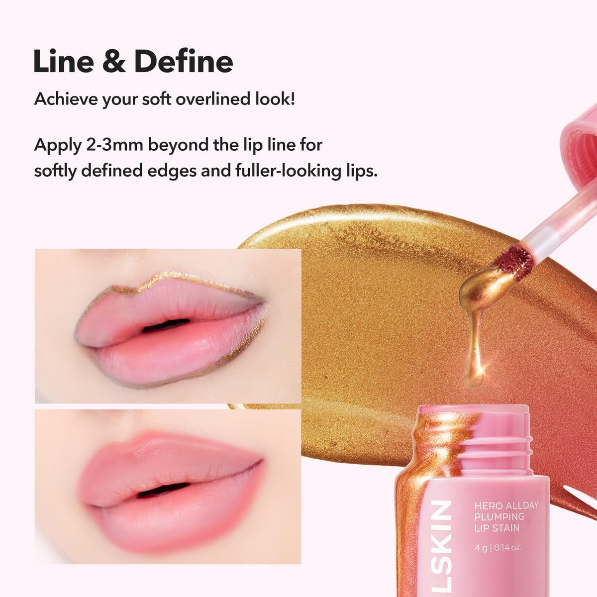 Smudge proof 24h long lasting lip stain bottle angled shot