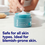 Bliss Clear Genius Clarifying Gel Moisturizer pump dispenser detail for sanitary daily skincare routine use.
