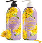 Korean skincare body wash and lotion set packaging