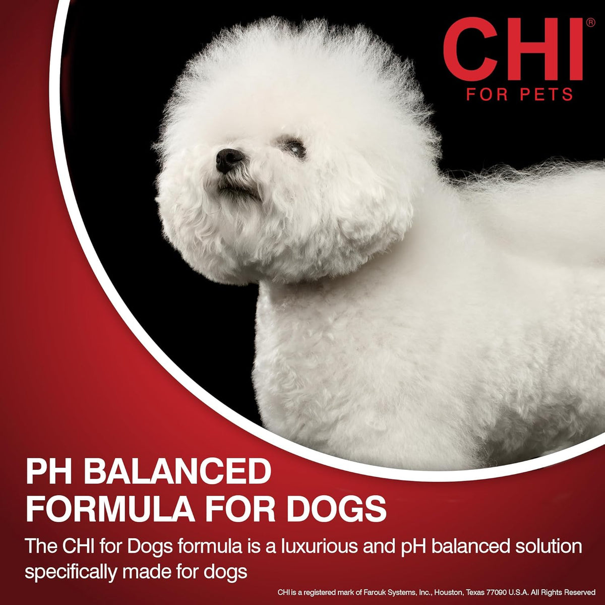 CHI for Dogs sulfate free shampoo label details