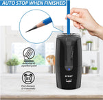 AFMAT artist pencil sharpener with 6 to 12mm pencils inserted