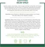 Desert Essence Relief Spray ingredients and back label details
