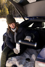 Close up of the insulated cup lid on the Stanley Dijon thermos.