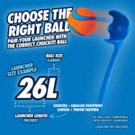 Chuckit dog ball launcher held by pet parent outdoors