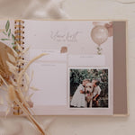Peachly Unisex Baby Memory Book, Minimalist Baby First Year Keepsake for Milestones, Simple Baby Scrapbook for Boy Girl Milestones, Natural Linen (Haven) - Image 9