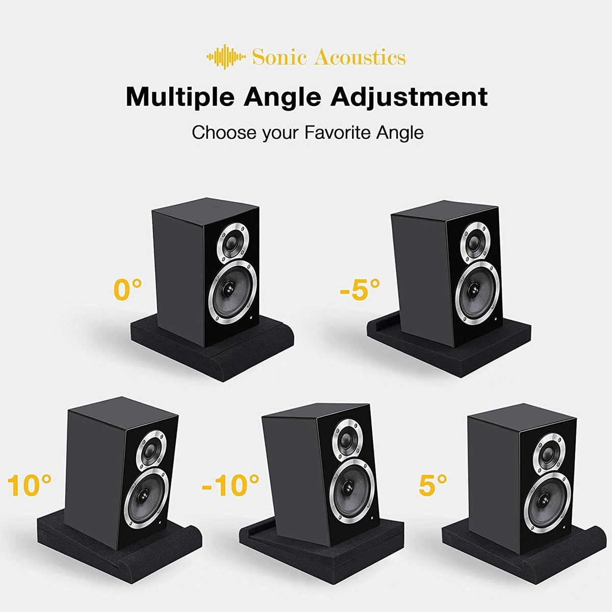Sonic Acoustics monitor pads supporting studio speakers