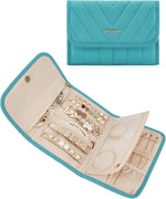 BAGSMART Travel Jewelry Organizer Case, Foldable Jewelry Roll for Necklaces, Earrings, Journey-Rings, Bracelets, Brooches, Portable, Black - Image 9