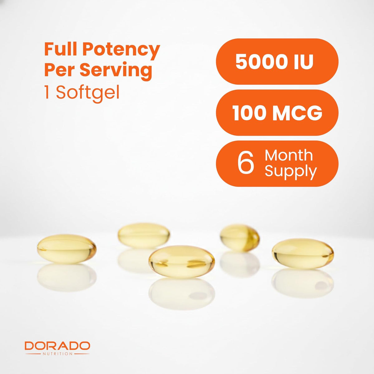 Premium Vitamin D3 K2 softgel dietary supplement