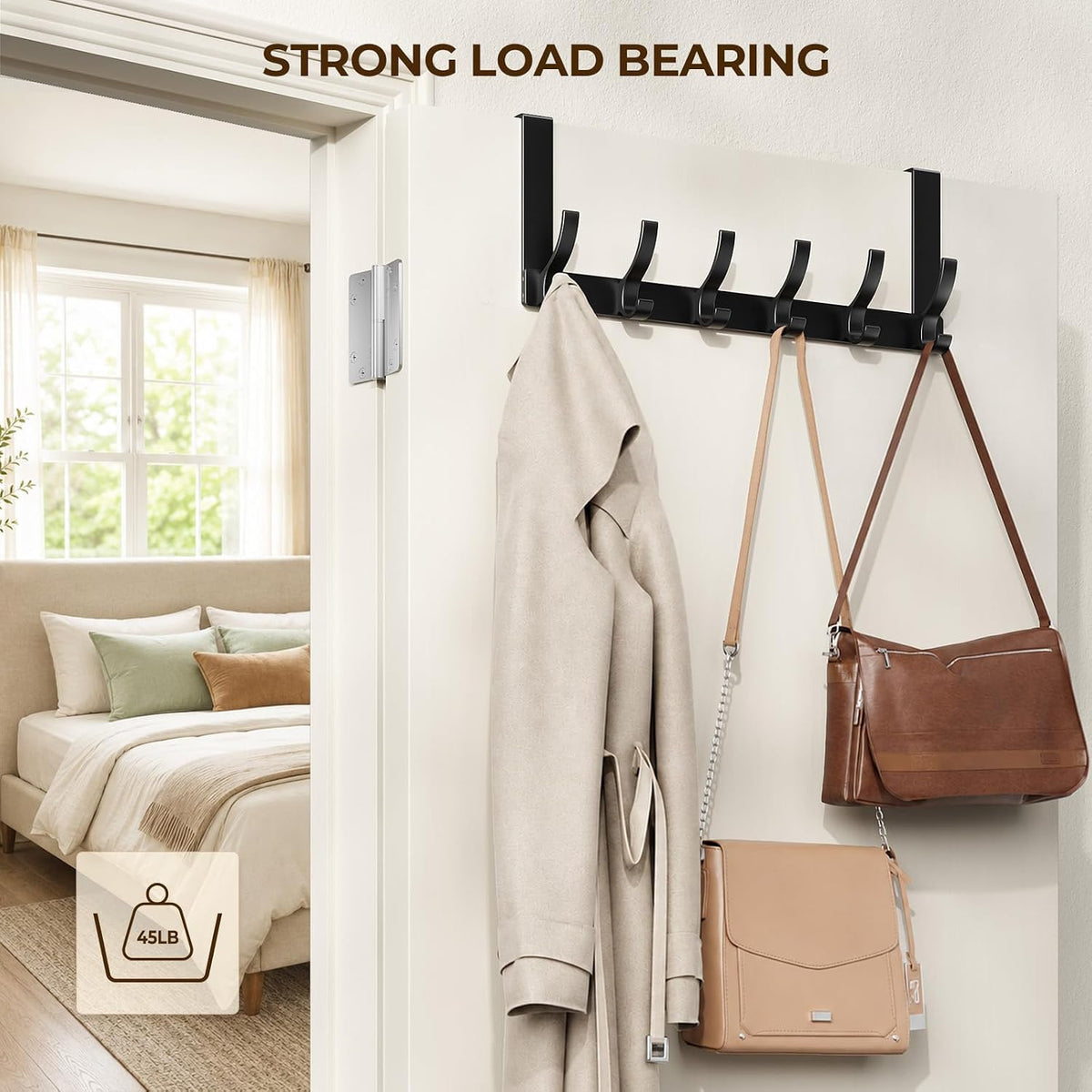 Optish heavy duty coat hooks close up