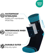 DexShell waterproof socks showing three-layer construction and fabric texture
