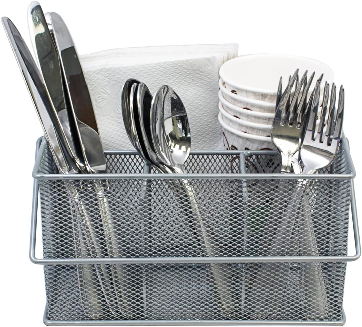 Sorbus(R) Utensil Caddy - Silverware, Napkin Holder, and Condiment Organizer - Multi-Purpose Steel Mesh Caddy-Ideal for Kitchen, Dining, Entertaining, Tailgating, Picnics, and much more (Black) - Image 11