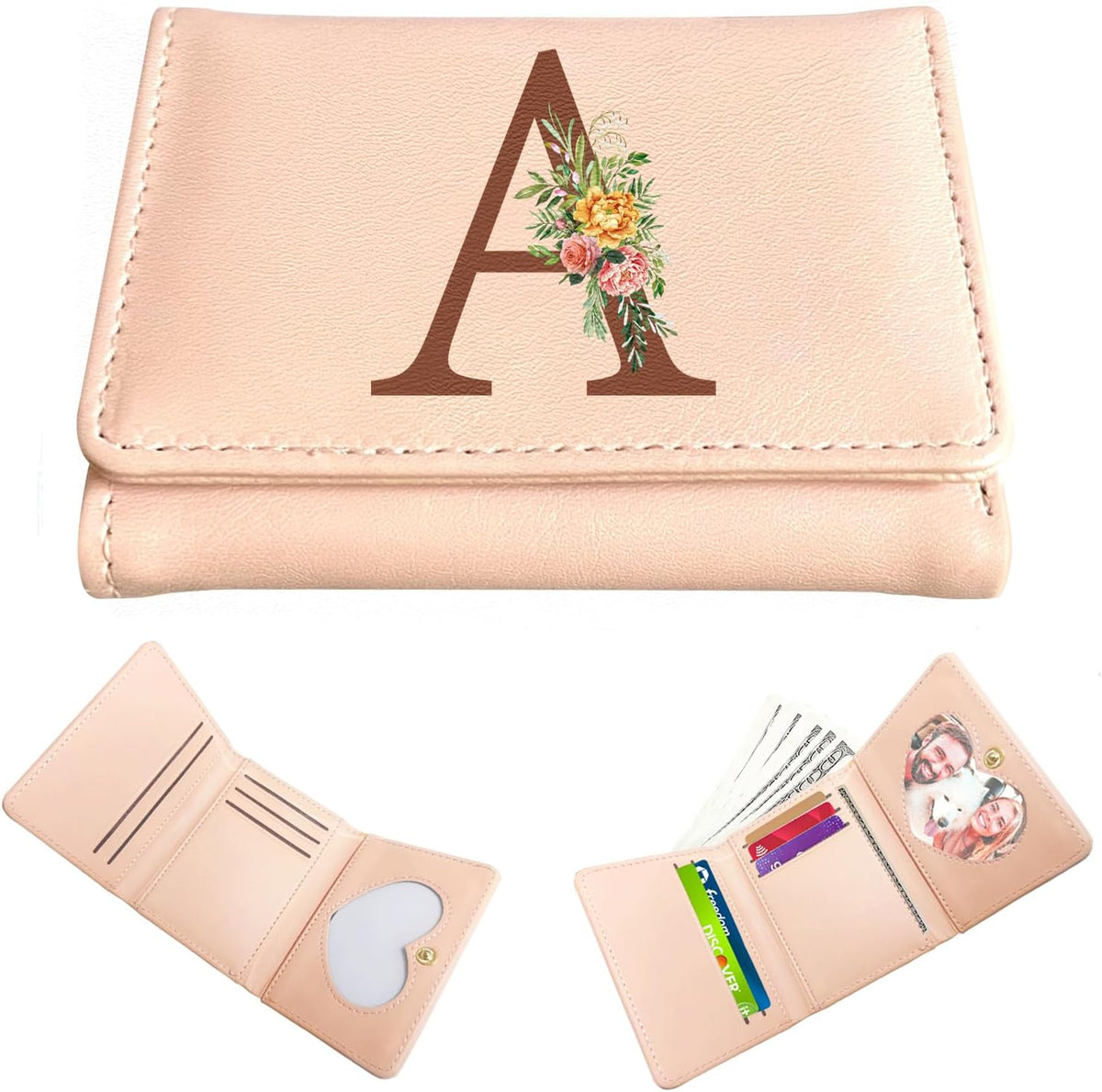 PU Leather Wallet for Teen Girls Women, Cash Pocket Card Holder ID Window Purse, Christmas Birthday Gifts for Daughter Granddaughter, Initial S, Blue - Image 14