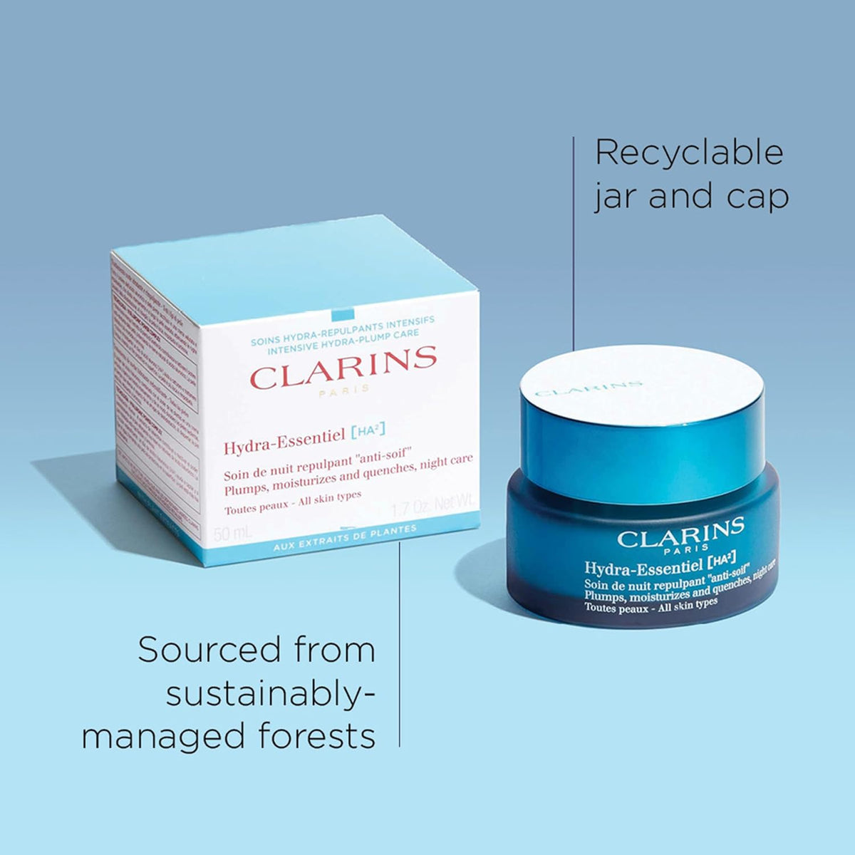 Clarins Hydra-Essentiel Night Cream lifestyle application view