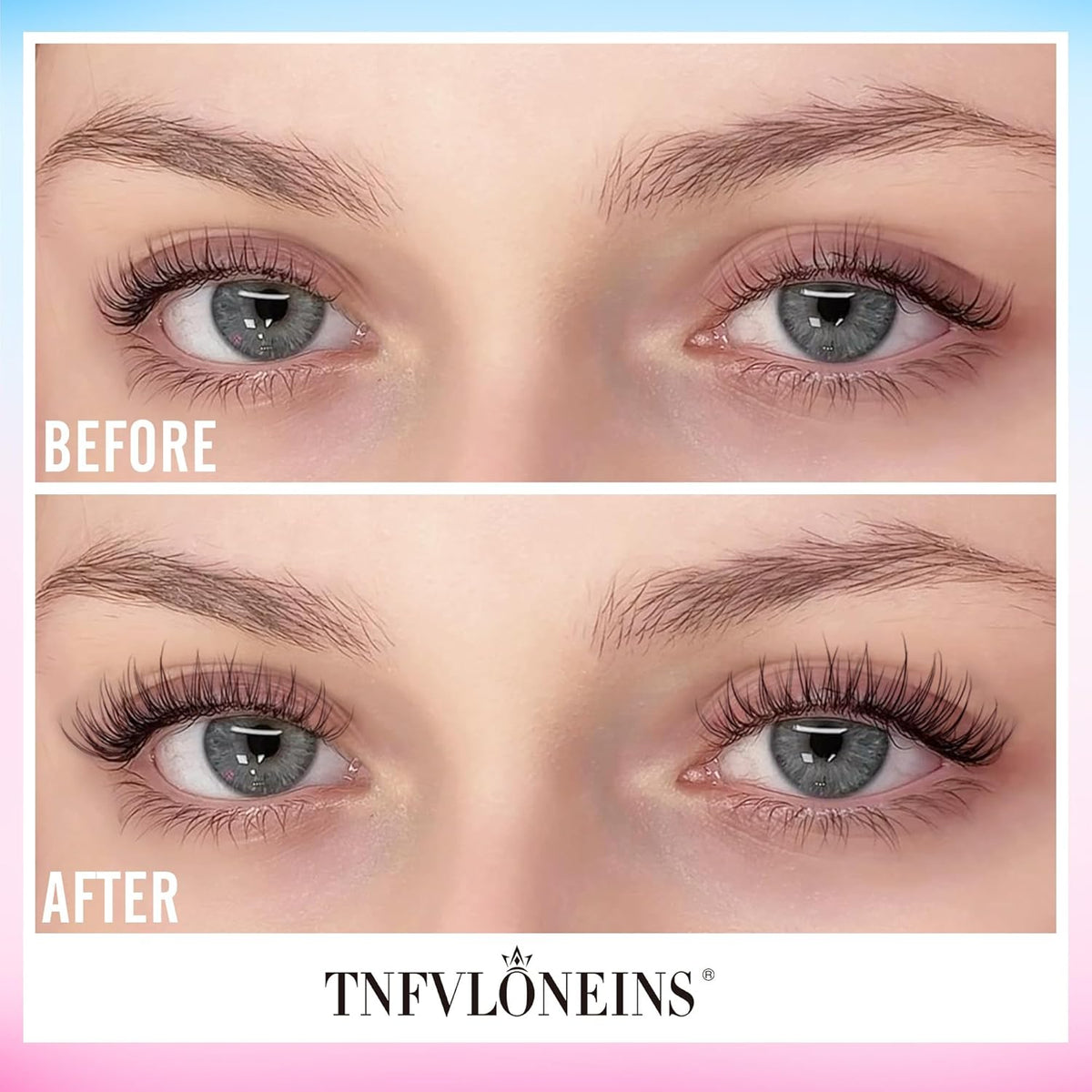 Natural Lash Extension Kit Wispy Lash Clusters Kit 168Pcs Eyelash Extension Kit 9-12MM Eyelash Clusters Lashes Individual Kit with Remover for Lash Extension, Bond and Seal and Tweezers by TNFVLONEINS - Image 3