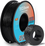 TEQStone TPU filament black 1kg spool front view